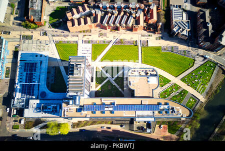 Vijay Patel edificio della De Montfort University di Leicester, Regno Unito. Architettura grande lavoro. Foto Stock