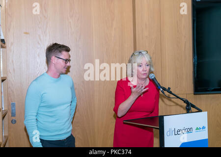 Dun Laoghaire, Irlanda. 12 Settembre, 2018. dlr LexIcon accoglie award-winning demenza cura la tecnologia Tovertafel. Credito: Fabrice Jolivet Credito: Fabrice Jolivet Fotografia/Alamy Live News Foto Stock