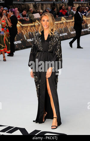 Londra, Regno Unito. Xii Sep 2018. Megan McKenna, re di ladri - Premiere Mondiale, Leicester Square, Londra, UK, 12 settembre 2018, Foto di Richard Goldschmidt Credito: ricca di oro/Alamy Live News Foto Stock