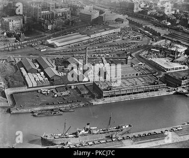 Floating Harbour, Canon di Marsh, Bristol, 1921. Artista: Aerofilms. Foto Stock