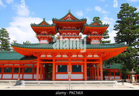 Famoso Santuario Heian in Kyoto. Foto Stock