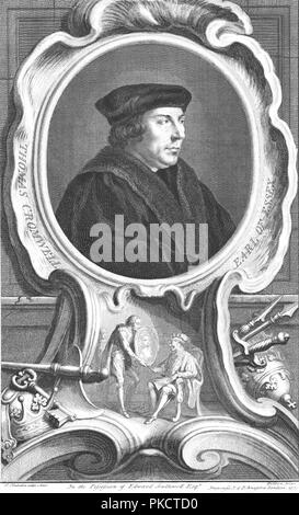 Thomas Cromwell, Earl of Essex, (1739). Artista: Jacobus Houbraken. Foto Stock