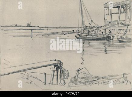 "Sulla Bure, Great Yarmouth', 1894, (1919). Artista: Frank breve. Foto Stock