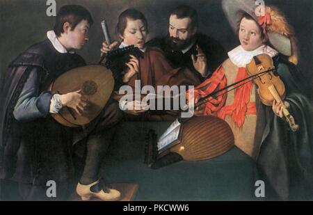 "Liuti e violino; ignoto pittore italiano del XVII secolo", 1948. Artista: sconosciuto. Foto Stock