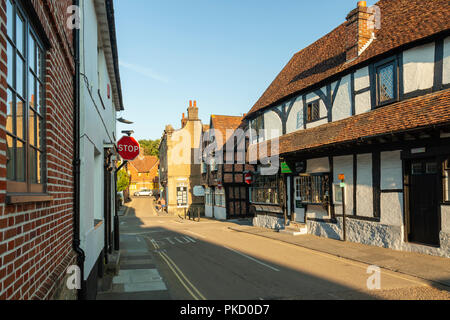 Una serata estiva a Midhurst, West Sussex, in Inghilterra. Foto Stock