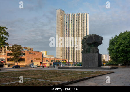 Monumento a Karl Marx a Chemnitz, Germania Foto Stock