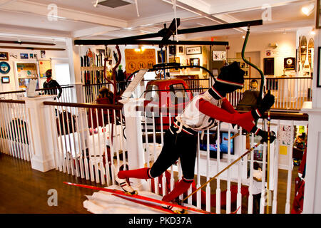 Stowe Vermont, inverno, Vermont il Museo dello Sci, Foto Stock