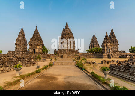 Tempio di Prambanan complessa, Yogyakarta, Java, Indonesia Foto Stock