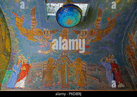 Cappella degli Angeli a Mont Sainte-Odile Abbazia nei Vosgi Montagne in Alsazia, Francia. Foto Stock