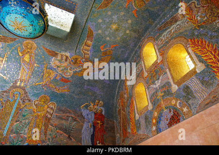 Cappella degli Angeli a Mont Sainte-Odile Abbazia nei Vosgi Montagne in Alsazia, Francia. Foto Stock