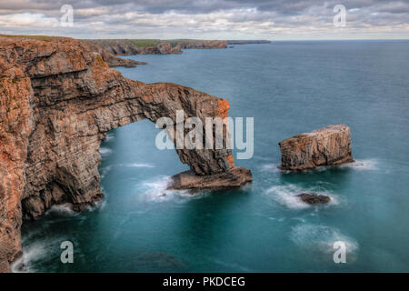 Ponte Verde del Galles, Tenby, Pembrokeshire, Wales, Regno Unito, Europa Foto Stock