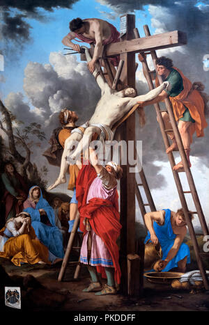 Discesa dalla Croce (la deposizione) da Laurent de la Hyre (1606-1656), olio su tela, c.1655 Foto Stock