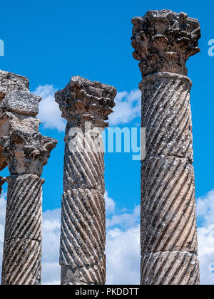 Apamea (noto anche come Afamia), il Greco antico e la città romana. Il sito si trova nei pressi di Qalaat al-Madiq, circa 60 km a nord-ovest di Hama, Siria Foto Stock