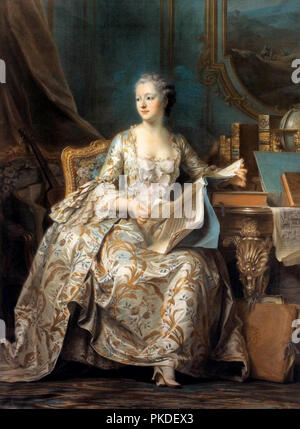 Marquise de Pompadour, Jeanne Antoinette Poisson, Marquise de Pompadour (1721 - 1764), Madame de Pompadour, membro della corte francese e il funzionario capo amante di Luigi XV da 1745 a 1751, Foto Stock