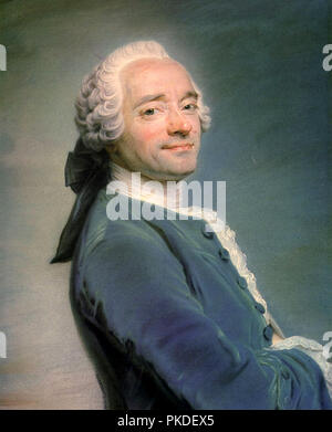 Maurice Quentin de La Tour, autoritratto Maurice Quentin de La Tour (1704 - 1788) rococò francese ritrattista Foto Stock