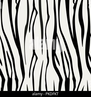 Strisce di Zebra Pattern senza giunture. Stampa Zebra, pelle di animale, strisce di tiger, configurazione astratta, linea sfondo, tessuto. Incredibile disegnato a mano illustra vettore Illustrazione Vettoriale