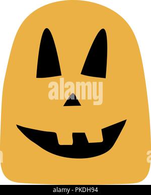 Illustrazione Vettoriale, i personaggi dei cartoni animati per la festa di Halloween,indossare il costume di zucca, Illustrazione Vettoriale