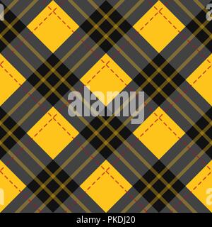 Modello di tartan Scozzese,tessuto tradizionale, tonalità arancione sfondo. eps 10 Illustrazione Vettoriale