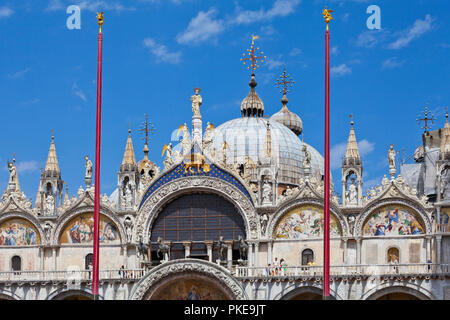 Basilica di San Marco, Piazza San Marco, Venezia, Italia Foto Stock