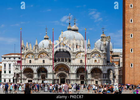 Basilica di San Marco, Piazza San Marco, Venezia, Italia Foto Stock