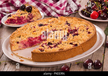 Torta di ciliegie. Foto Stock