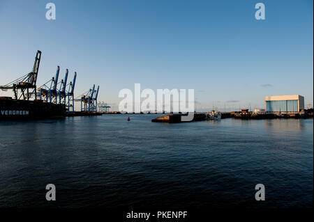 Il porto di Zeebrugge (Belgio, 29/03/2009) Foto Stock