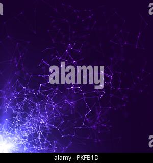 La sorgente di luce e linee collegate. illustrazione vettoriale Illustrazione Vettoriale