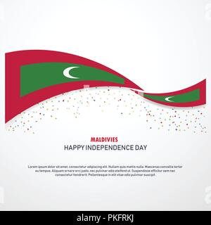 Maldive felice giorno di indipendenza lo sfondo Illustrazione Vettoriale