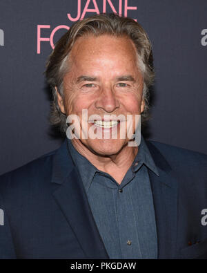 Westwood Village, Stati Uniti d'America. Xiii Sep, 2018. Don Johnson assiste il Los Angeles premiere di HBO "Jane Fonda in cinque atti' al museo del martello in Westwood Village, la California il 13 settembre 2018. Credito: la foto di accesso/Alamy Live News Foto Stock