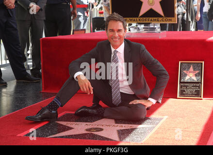 Los Angeles, Ca, Stati Uniti d'America. Xiii Sep, 2018. Eric McCormack, all'Hollywood Walk of Fame Cerimonia in onore di Eric McCormack a Los Angeles, la California il 13 settembre 2018. Credito: Faye Sadou/media/punzone Alamy Live News Foto Stock