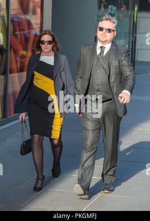 Edimburgo, 26 maggio 2017. Gli ospiti arrivano per il Sir Tom Hunter Foundation cena dove ex presidente Barak Obama parla come oratore ospite. Foto Stock