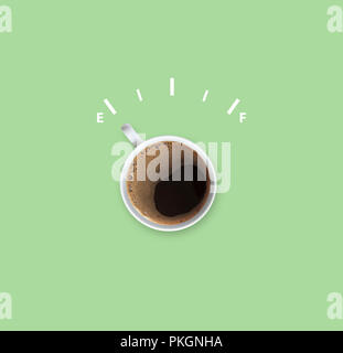 Hot caffè americano con misuratore di avviso, basso consumo di energia Foto Stock