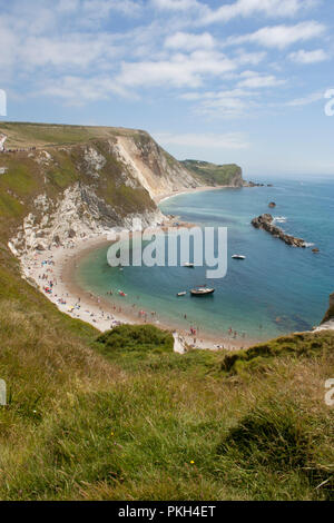 Uomo O'guerra Beach Dorset Foto Stock