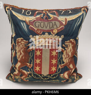 Arazzo-coperta cuscino. Data: c. 1675/1725. Museo: National Gallery of Art di Washington DC. Autore: Netherlandish XVII o XVIII secolo. Foto Stock