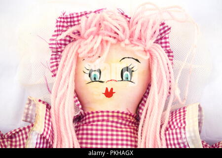 Tipico venezuelano bambola tradizionale, fatta a mano la bambola realizzata con tessuti e fibre. Foto Stock