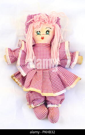 Tipico venezuelano bambola tradizionale, fatta a mano la bambola realizzata con tessuti e fibre. Foto Stock