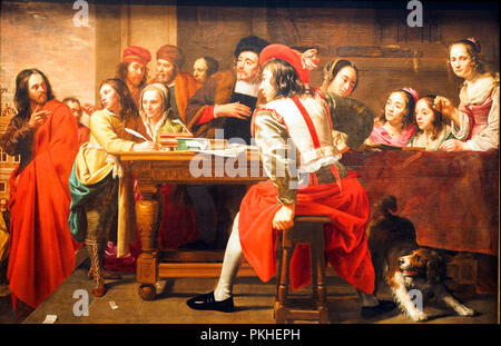 La Vocazione di Matteo da Jacob van Oost I (1603-1671) Foto Stock