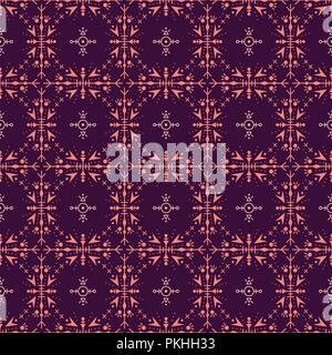 Tribale dolce seamless pattern con elementi etnici. Illustrazione Vettoriale