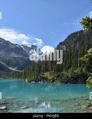 Acque di origine glaciale, Lago Joffre, British Columbia Foto Stock