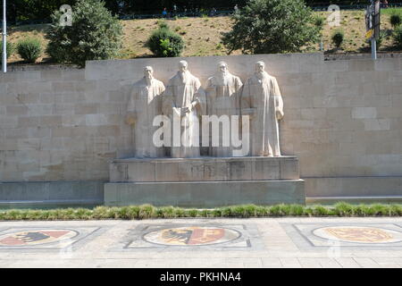 Il muro dei Riformatori di Ginevra in Svizzera Foto Stock