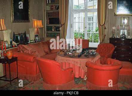 Im Haus des Familiensitz der Bismarcks Schloss Friedrichsruh nahe Amburgo, Deutschland 2006. Nella casa della famiglia residenza del castello di Bismarck Friedrichsruh vicino ad Amburgo, Germania 2006 Foto Stock