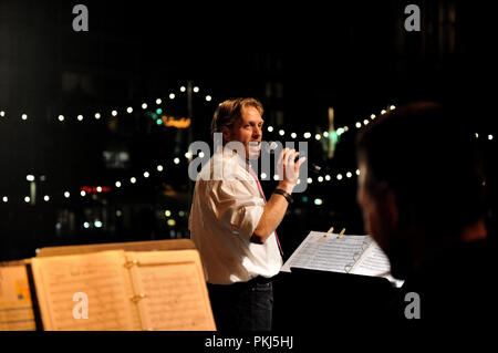 La Valle Sound Big Band eseguendo sulla liberazione festeggiamenti in Anversa (Belgio, 05/09/2008) Foto Stock