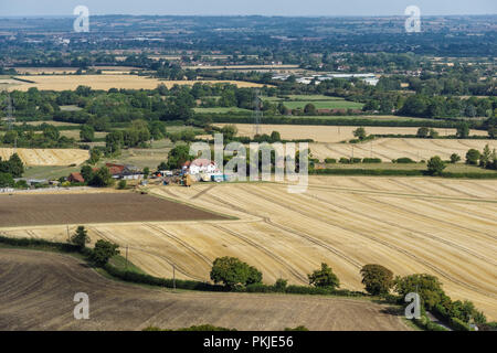 Paesaggio rurale dalla Coombe Hill in Chilterns Buckinghamshire, Inghilterra Regno Unito Regno Unito Foto Stock