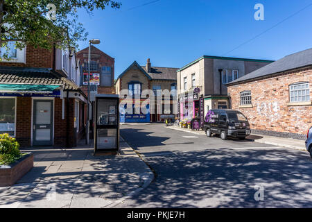 Rosamund Street, Coronation Street, gli Studios dal dock10, MediaCity UK, Salford M50 2EQ Foto Stock