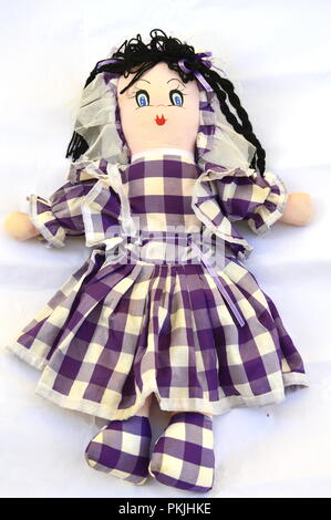Tipico venezuelano bambola tradizionale, fatta a mano la bambola realizzata con tessuti e fibre. Foto Stock
