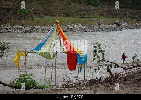 Bhotekoshi rafting, Nepal Foto Stock