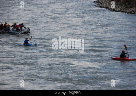 Bhotekoshi rafting, Nepal Foto Stock