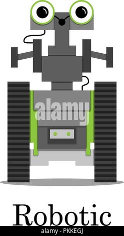 Vettore Illustrazione a colori del robot. Illustrazione Vettoriale