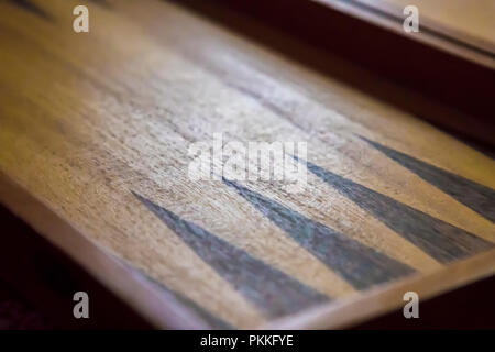 Vuoto bordo del backgammon. Close up Foto Stock