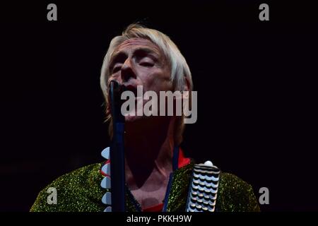 .Paul Weller e la sua band rock Downs Festival, Bristol, settembre 2018. Foto Stock